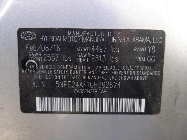 Photo 10 from auction – 2016 HYUNDAI SONATA SE with VIN 5NPE24AF1GH392624