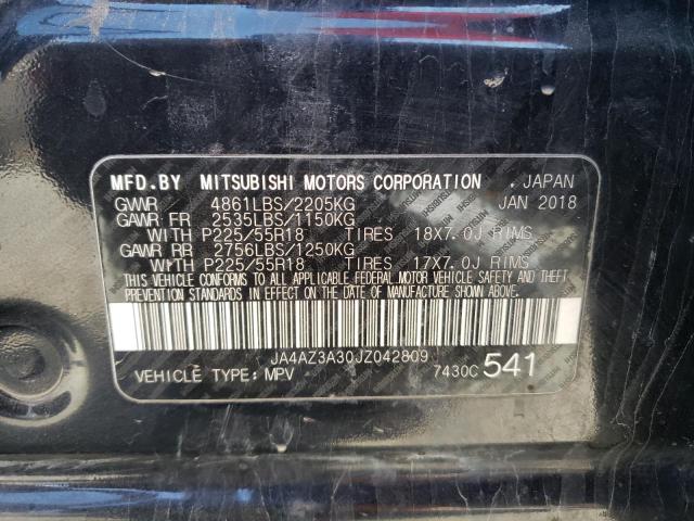 Photo 10 from auction – 2018 MITSUBISHI OUTLANDER with VIN JA4AZ3A30JZ042809