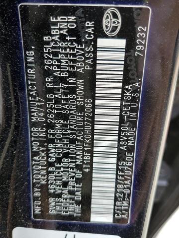 Photo 10 from auction – 2017 TOYOTA CAMRY LE with VIN 4T1BF1FK0HU772066