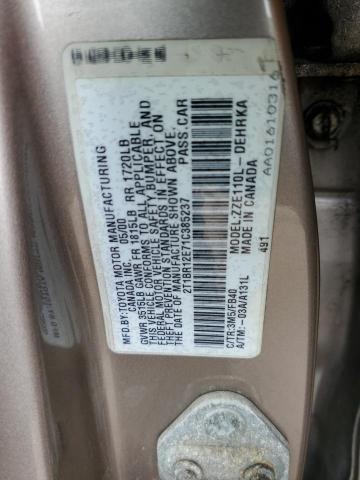 Photo 10 from auction – 2001 TOYOTA COROLLA with VIN 2T1BR12E71C385237