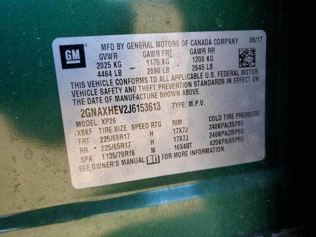 Photo 10 from auction – 2018 CHEVROLET EQUINOX LS with VIN 2GNAXHEV2J6153613