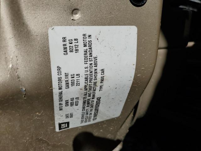 Photo 10 from auction – 2001 CHEVROLET MALIBU LS with VIN 1G1NE52J016280343