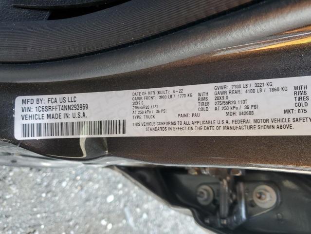 Photo 10 from auction – 2022 RAM 1500 BIG H with VIN 1C6SRFFT4NN293969