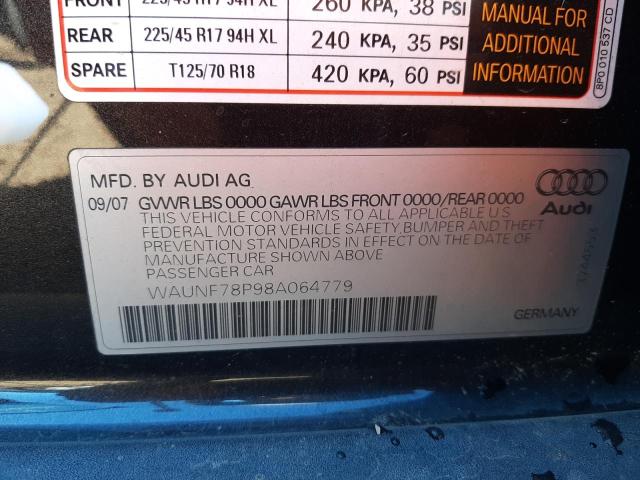 Photo 10 from auction – 2008 AUDI A3 2.0 PRE with VIN WAUNF78P98A064779