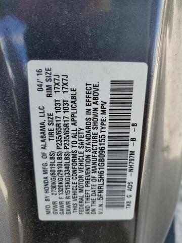 Photo 10 from auction – 2016 HONDA ODYSSEY EX with VIN 5FNRL5H61GB096155