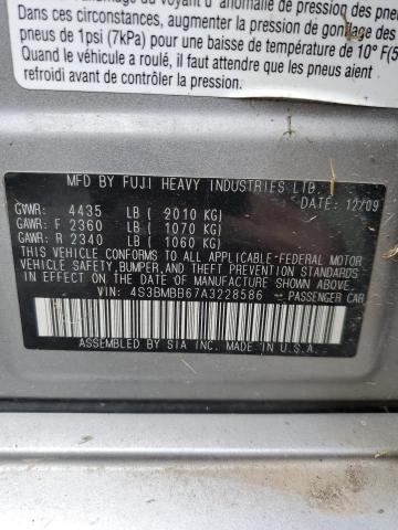 Photo 10 from auction – 2010 SUBARU LEGACY 2.5 with VIN 4S3BMBB67A3228586