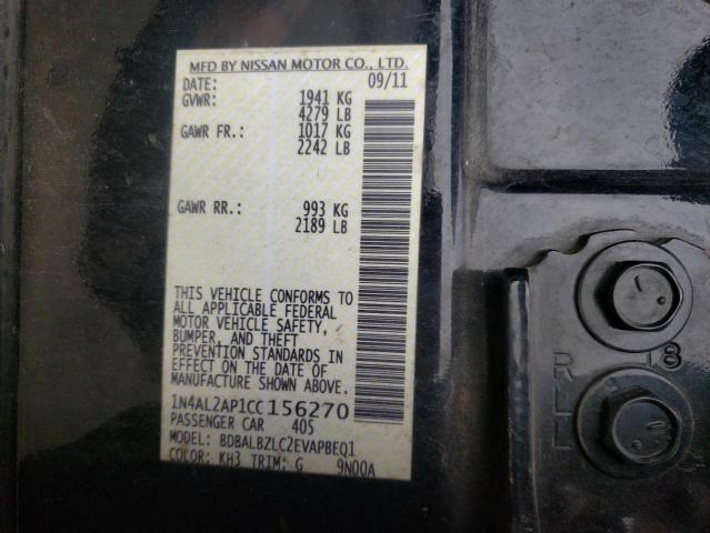 Photo 10 from auction – 2012 NISSAN ALTIMA BAS with VIN 1N4AL2AP1CC156270