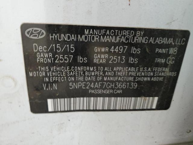 Photo 10 from auction – 2016 HYUNDAI SONATA SE with VIN 5NPE24AF7GH366139