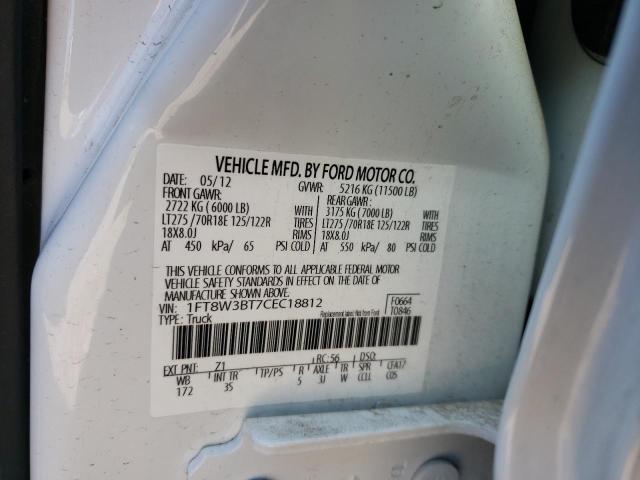 Photo 10 from auction – 2012 FORD F350 SUPER with VIN 1FT8W3BT7CEC18812