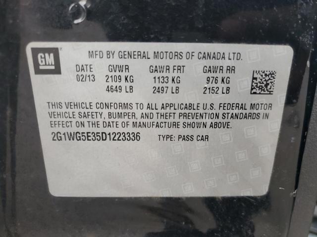 Photo 10 from auction – 2013 CHEVROLET IMPALA LT with VIN 2G1WG5E35D1223336