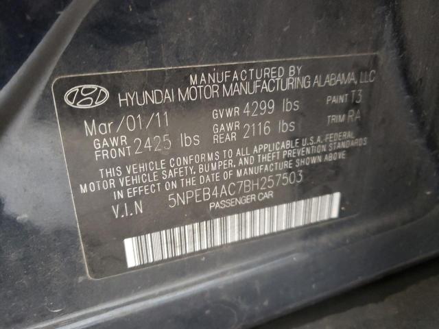 Photo 10 from auction – 2011 HYUNDAI SONATA GLS with VIN 5NPEB4AC7BH257503