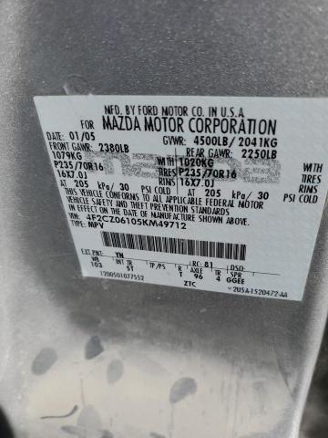 Photo 10 from auction – 2005 MAZDA TRIBUTE S with VIN 4F2CZ06105KM49712