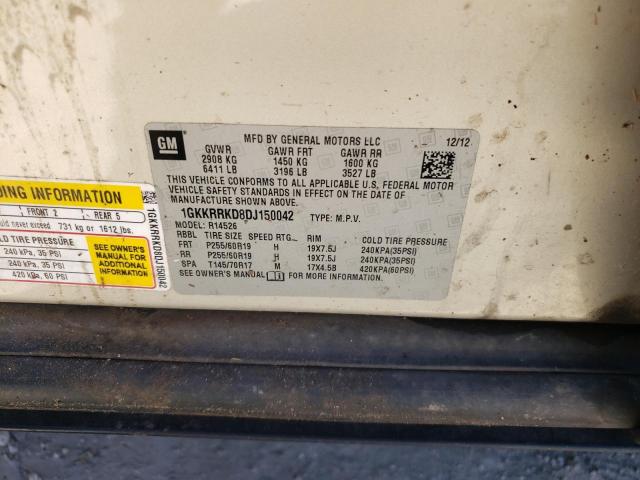 Photo 10 from auction – 2013 GMC ACADIA SLT with VIN 1GKKRRKD8DJ150042