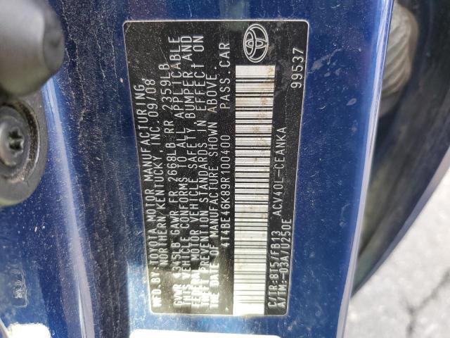 Photo 10 from auction – 2009 TOYOTA CAMRY BASE with VIN 4T4BE46K89R100400