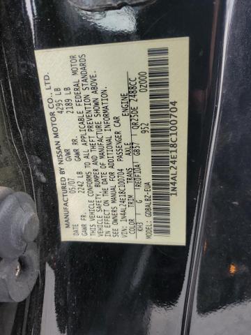 Photo 10 from auction – 2008 NISSAN ALTIMA 2.5 with VIN 1N4AL24E18C100704