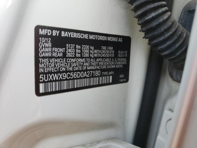 Photo 10 from auction – 2013 BMW X3 XDRIVE2 with VIN 5UXWX9C56D0A27180