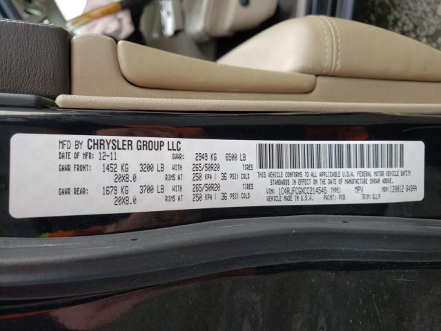 Photo 10 from auction – 2012 JEEP GRAND CHER with VIN 1C4RJFCGXCC214545