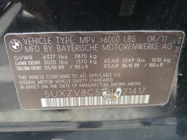 Photo 10 from auction – 2011 BMW X5 XDRIVE5 with VIN 5UXZV8C51BL421417