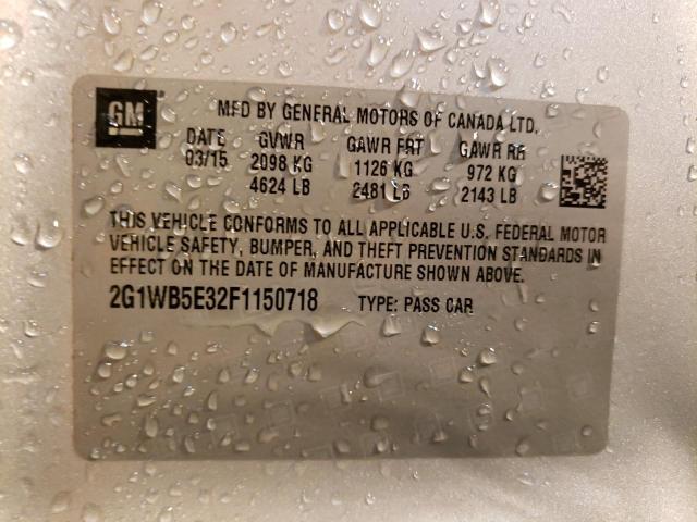 Photo 10 from auction – 2015 CHEVROLET IMPALA LIM with VIN 2G1WB5E32F1150718