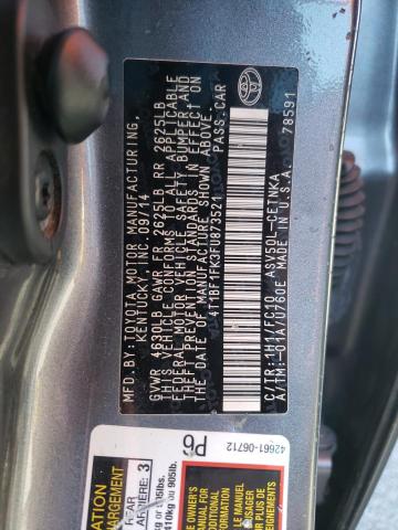 Photo 10 from auction – 2015 TOYOTA CAMRY LE with VIN 4T1BF1FK3FU873521