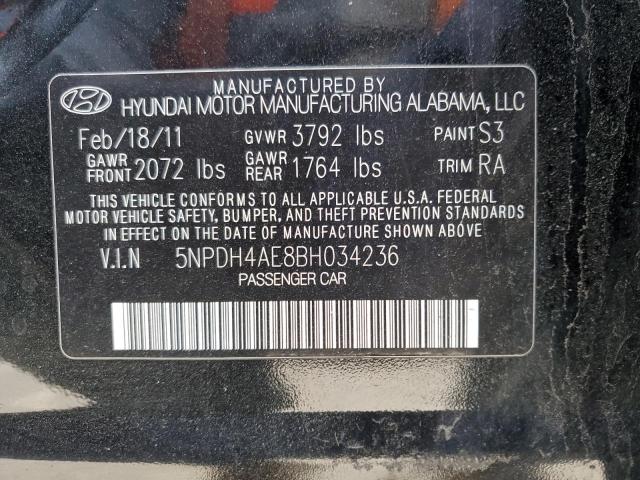 Photo 10 from auction – 2011 HYUNDAI ELANTRA GL with VIN 5NPDH4AE8BH034236