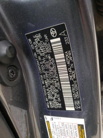 Photo 10 from auction – 2009 TOYOTA COROLLA BA with VIN JTDBL40E299033769