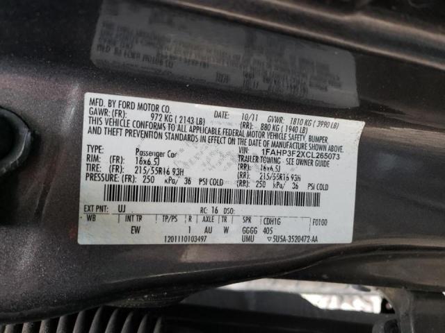 Photo 10 from auction – 2012 FORD FOCUS SE with VIN 1FAHP3F2XCL265073