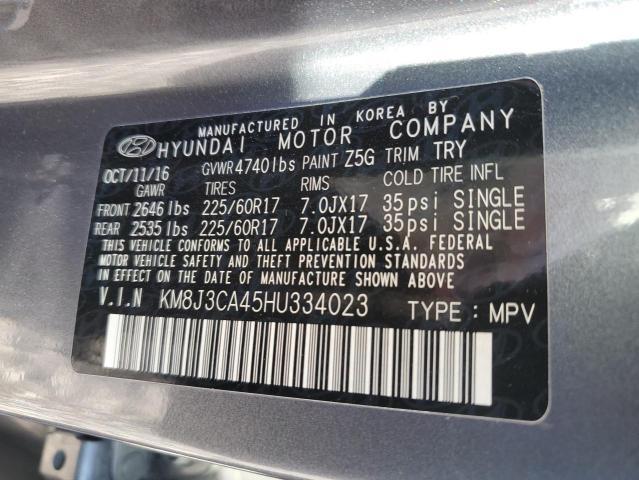 Photo 10 from auction – 2017 HYUNDAI TUCSON LIM with VIN KM8J3CA45HU334023