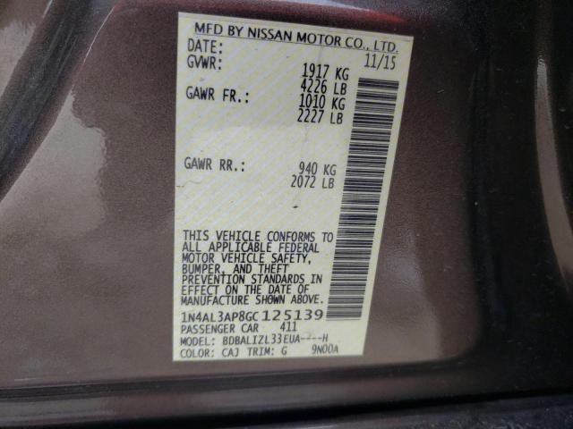 Photo 10 from auction – 2016 NISSAN ALTIMA 2.5 with VIN 1N4AL3AP8GC125139