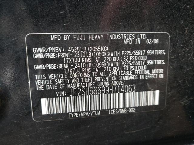 Photo 10 from auction – 2009 SUBARU FORESTER 2 with VIN JF2SH66699H714063
