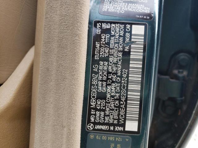 Photo 10 from auction – 1995 MERCEDES-BENZ E 420 BASE with VIN WDBEA34E2SC232402