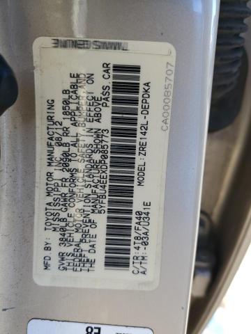 Photo 10 from auction – 2013 TOYOTA COROLLA-4 with VIN 5YFBU4EEXDP085773