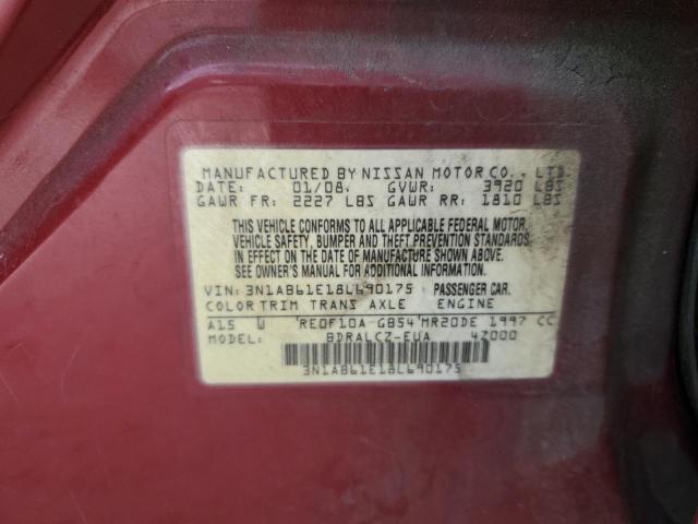 Photo 10 from auction – 2008 NISSAN SENTRA 2.0 with VIN 3N1AB61E18L690175
