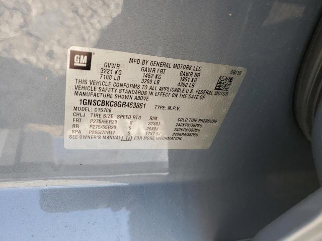 Photo 10 from auction – 2016 CHEVROLET TAHOE C150 with VIN 1GNSCBKC8GR463861