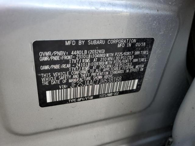 Photo 10 from auction – 2018 SUBARU FORESTER 2 with VIN JF2SJAAC7JH538168