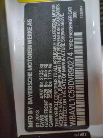 Photo 10 from auction – 2013 BMW X1 XDRIVE2 with VIN WBAVL1C59DVR90274