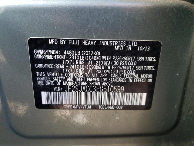 Photo 10 from auction – 2014 SUBARU FORESTER 2 with VIN JF2SJACC3EG510599