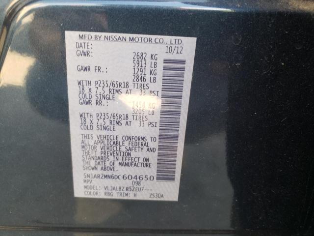 Photo 10 from auction – 2013 NISSAN PATHFINDER with VIN 5N1AR2MN6DC604650