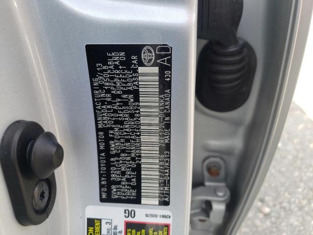 Photo 10 from auction – 2014 TOYOTA COROLLA L with VIN 2T1BURHE4EC028429