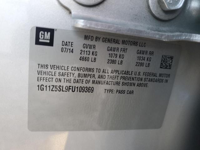 Photo 10 from auction – 2015 CHEVROLET IMPALA LS with VIN 1G11Z5SL9FU109369