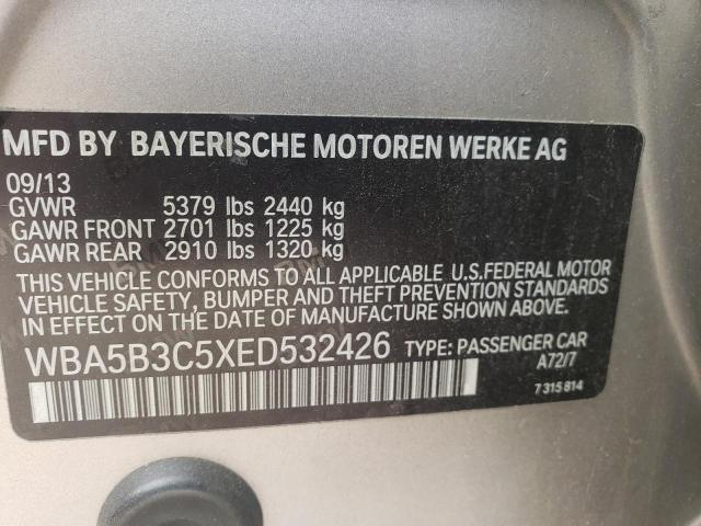 Photo 10 from auction – 2014 BMW 535 XI with VIN WBA5B3C5XED532426