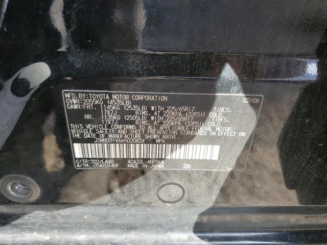Photo 10 from auction – 2006 TOYOTA RAV4 LIMIT with VIN JTMBD31V665020824
