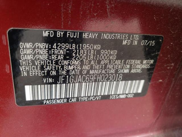 Photo 10 from auction – 2015 SUBARU IMPREZA with VIN JF1GJAC69FH023018