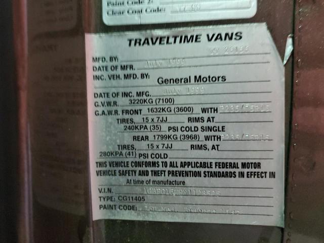 Photo 10 from auction – 2000 CHEVROLET EXPRESS G1 with VIN 1GBFG15W9Y1123525