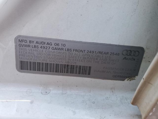 Photo 10 from auction – 2011 AUDI A4 PREMIUM with VIN WAUBFAFL7BN003186