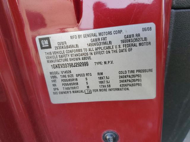 Photo 10 from auction – 2008 GMC ACADIA SLT with VIN 1GKEV33798J292999