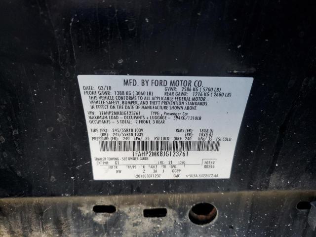 Photo 10 from auction – 2018 FORD TAURUS POL with VIN 1FAHP2MK8JG123761