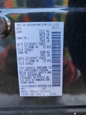 Photo 10 from auction – 2015 NISSAN ROGUE S with VIN 5N1AT2MV6FC909618