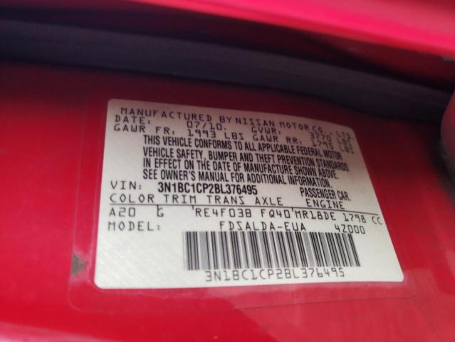 Photo 10 from auction – 2011 NISSAN VERSA with VIN 3N1BC1CP2BL376495