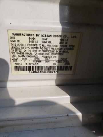 Photo 10 from auction – 2004 NISSAN MAXIMA SE with VIN 1N4BA41E44C907173